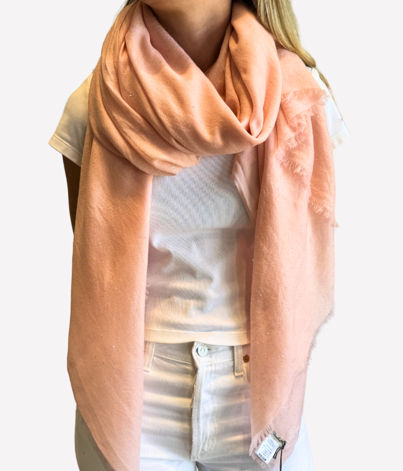 New Dalia Scarf in Peach