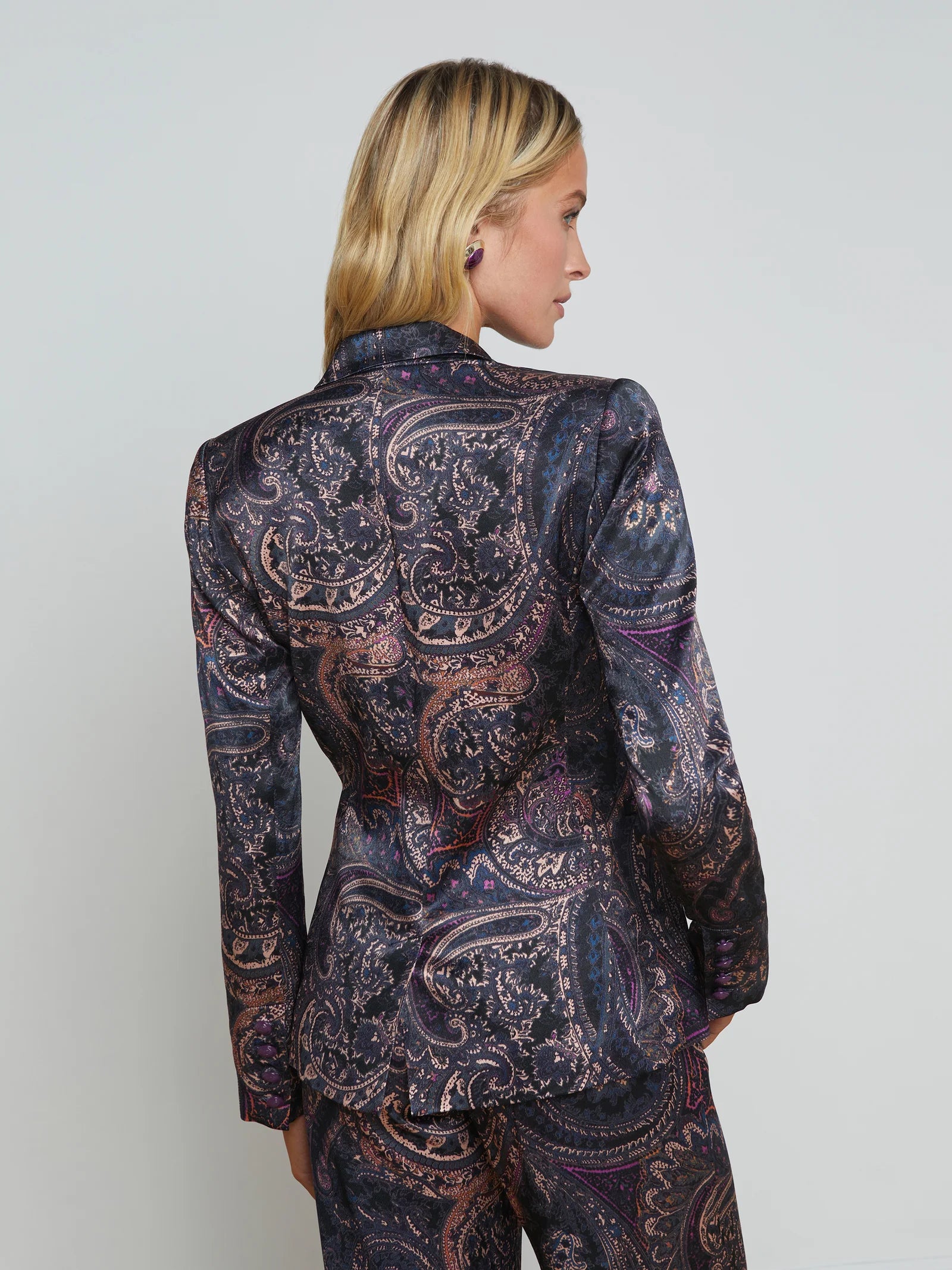 Colin Blazer in Plum Multi Boute Paisley