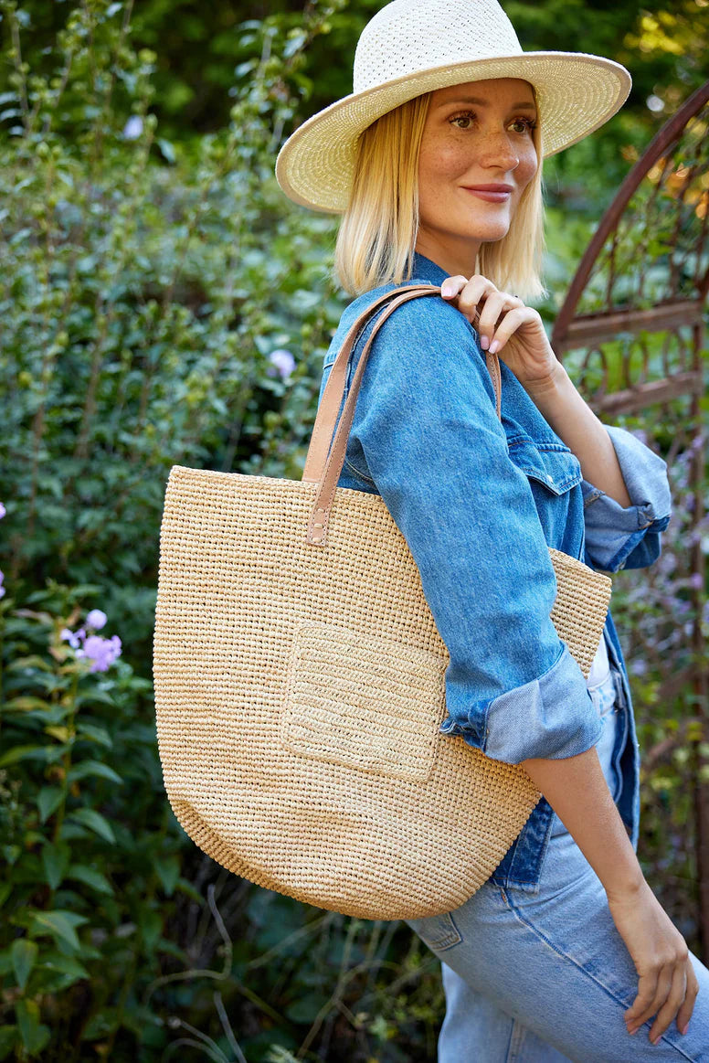 Nat Tote in Natural Solid