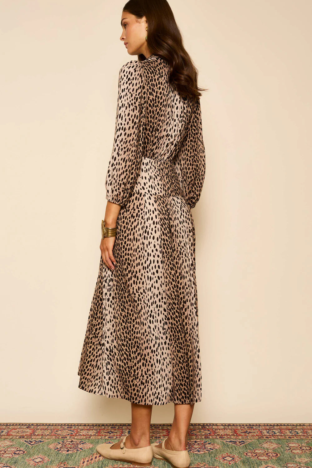 Izzy Dress in Antelope Spot Black