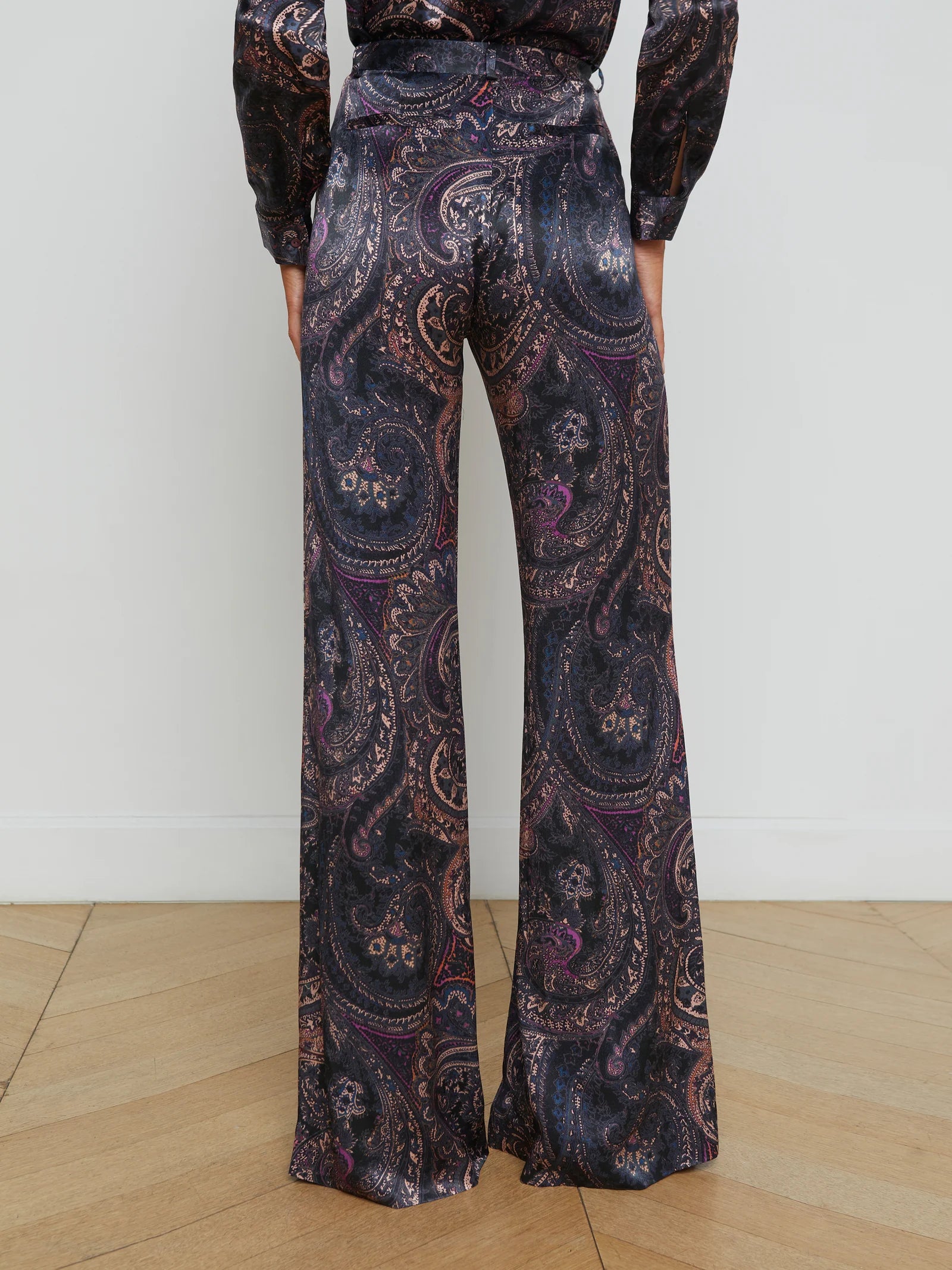 Pilar Wide Leg Pant in Plum Multi Boute Paisley