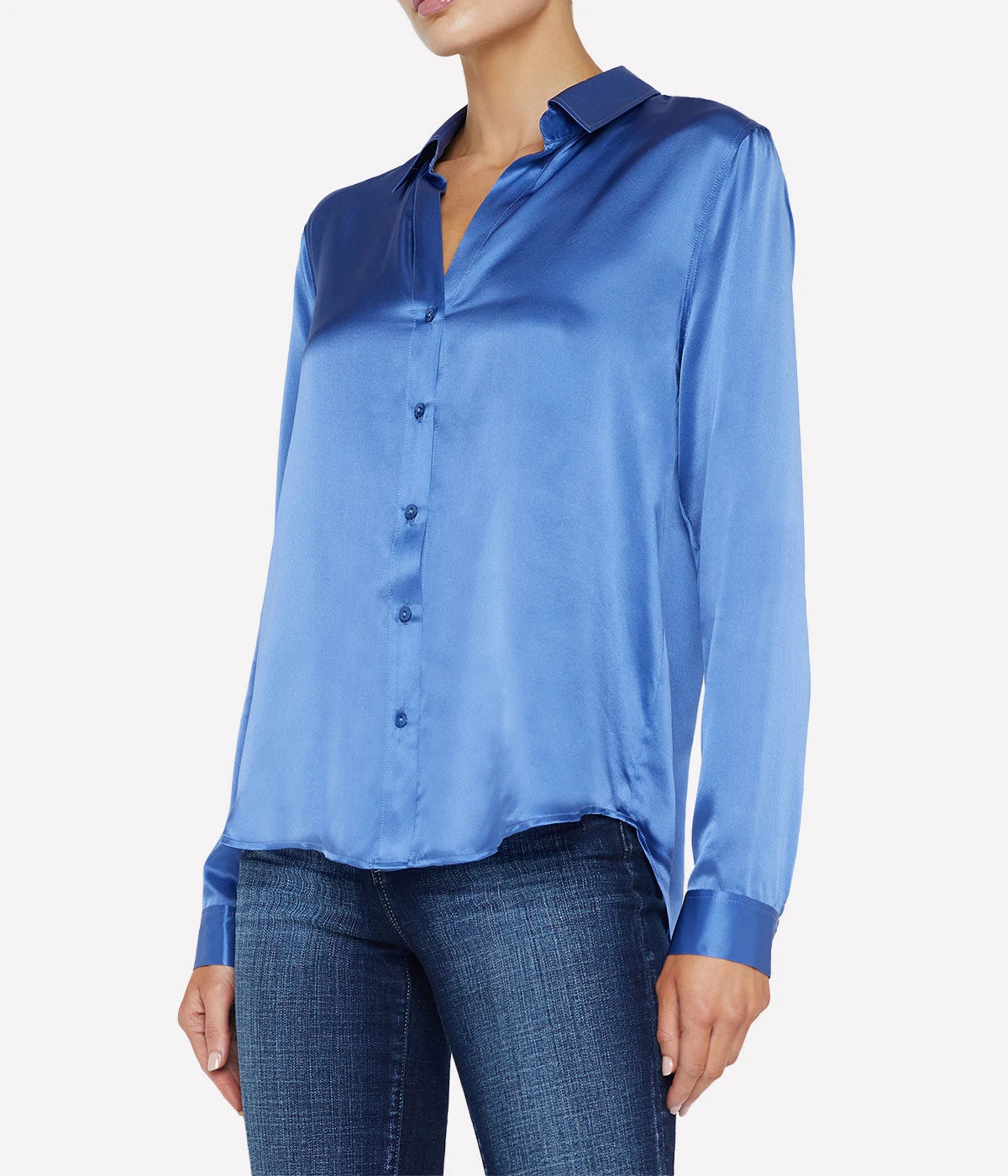 Tyler Long Sleeve Blouse in Dusty Periwinkle