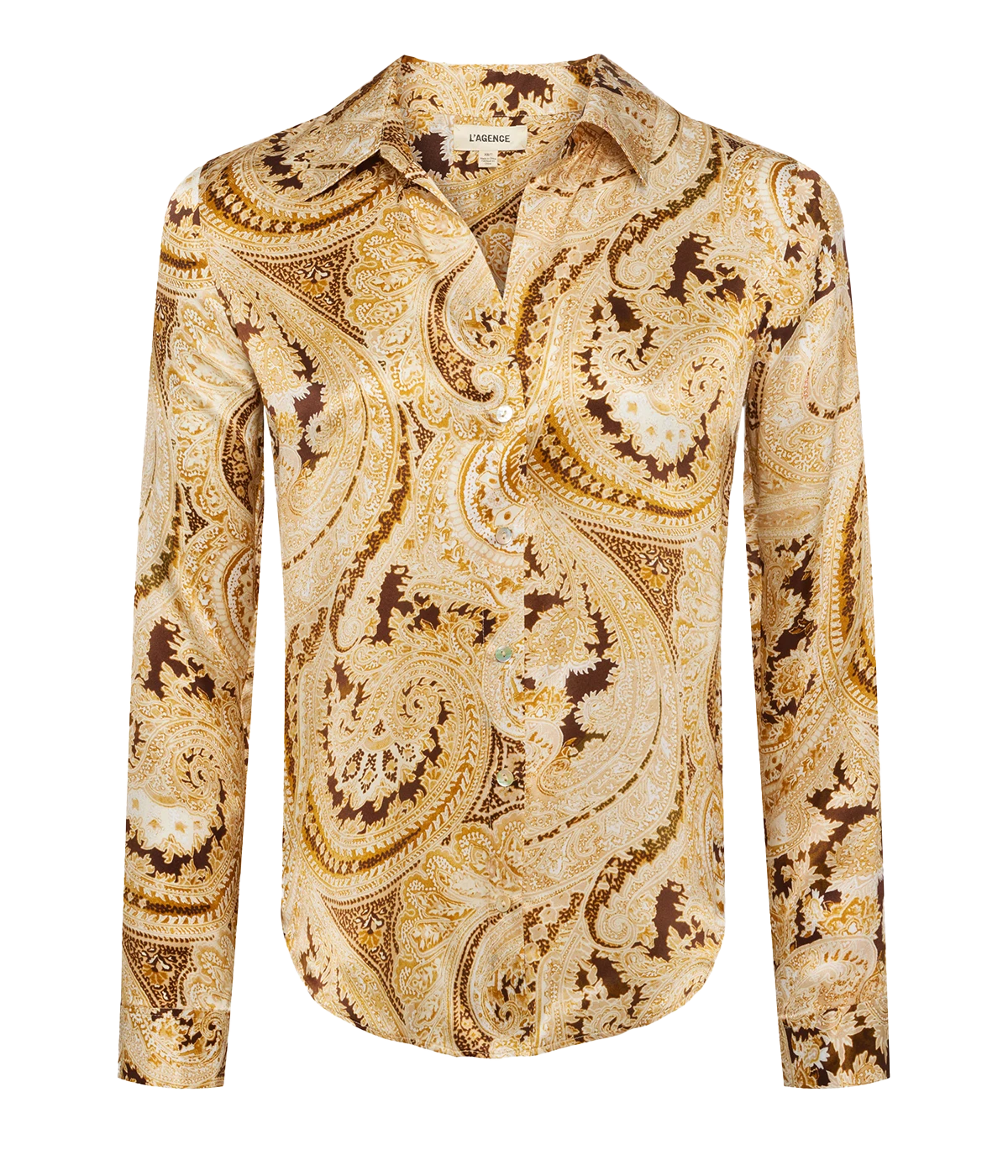 Tyler L/S Blouse in Ivory Multi Boute Paisley