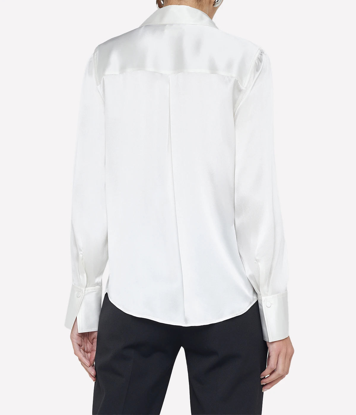 Divya Pintuck Tux Shirt in White