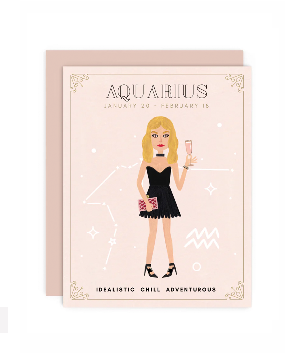 Zodiac Babe Card in Aquarius