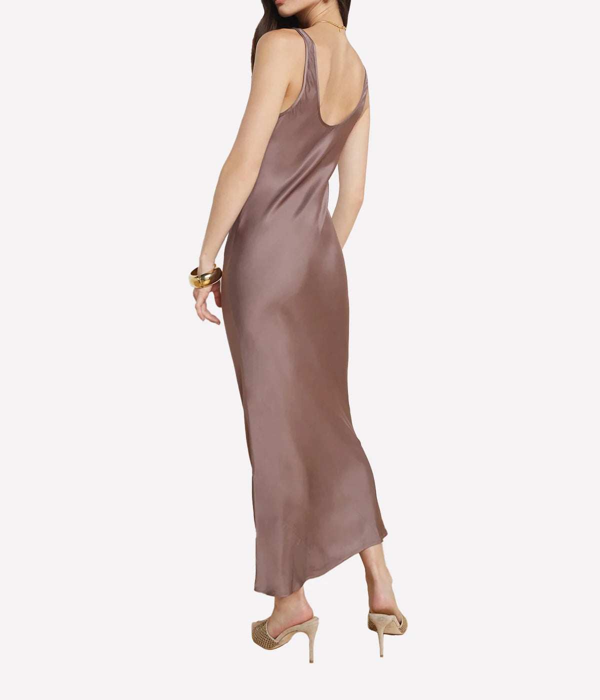 L'AGENCE Akiya Dress in Deep Taupe