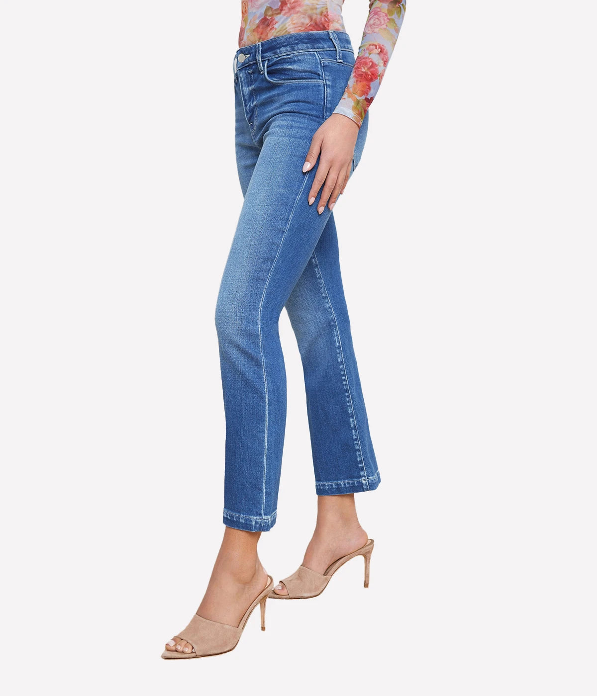 Ali High Rise Slim Flare Jean in Maywood