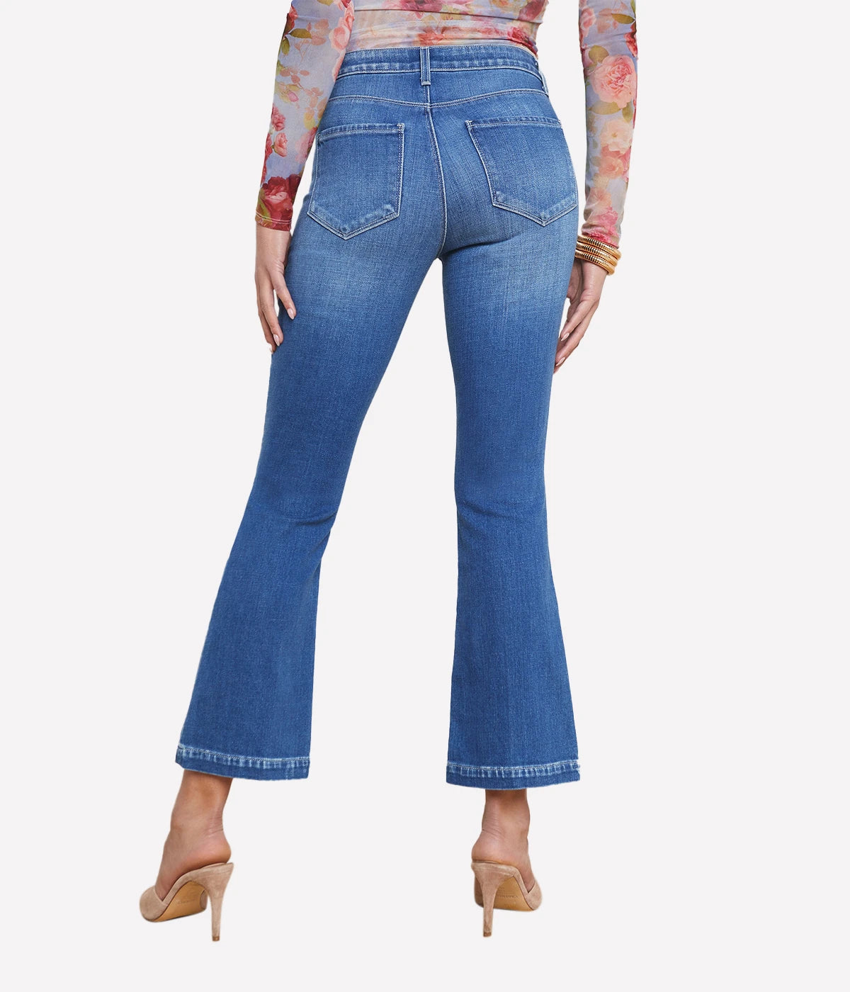 Ali High Rise Slim Flare Jean in Maywood