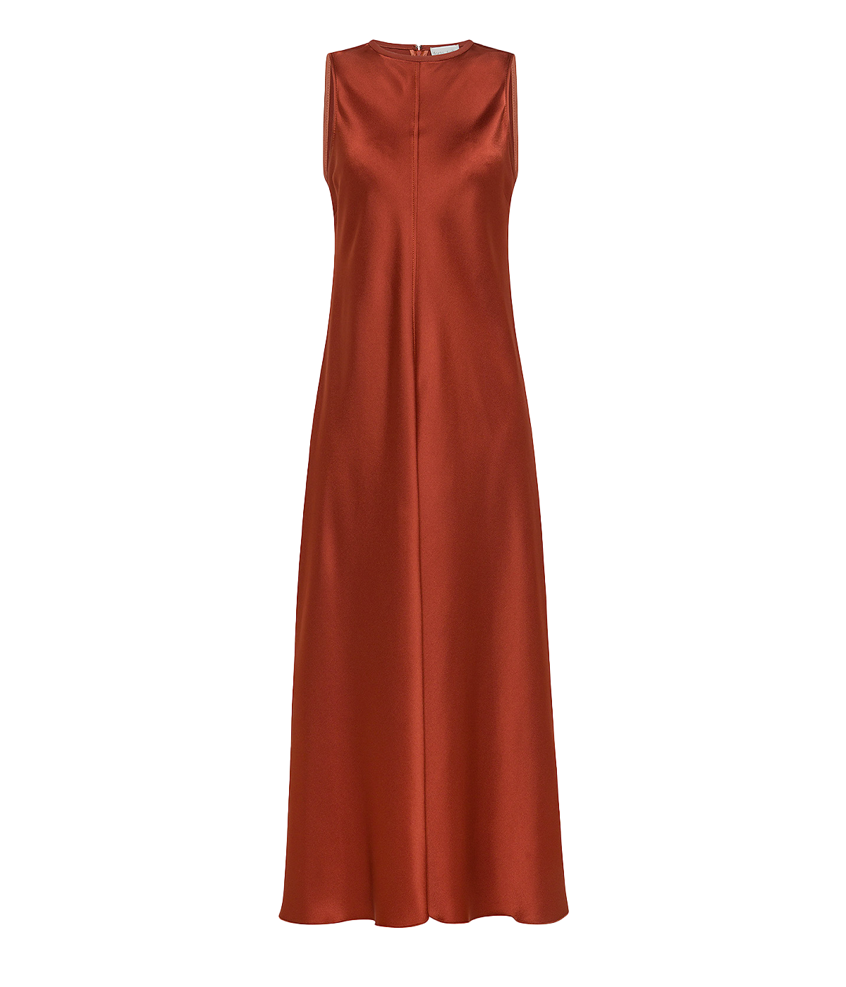 Alt Text: Envers Satin Roundneck Dress – Elegant roundneck dress in luxurious envers satin.