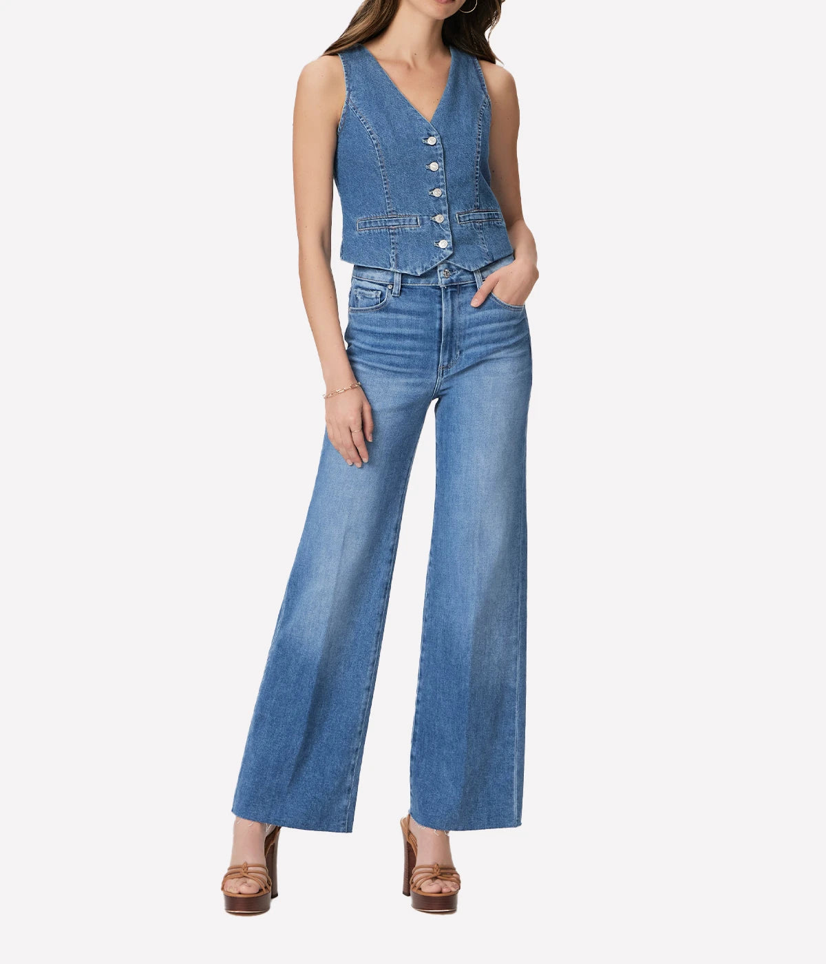 Anessa Raw Hem Jean in Flamenco Distressed