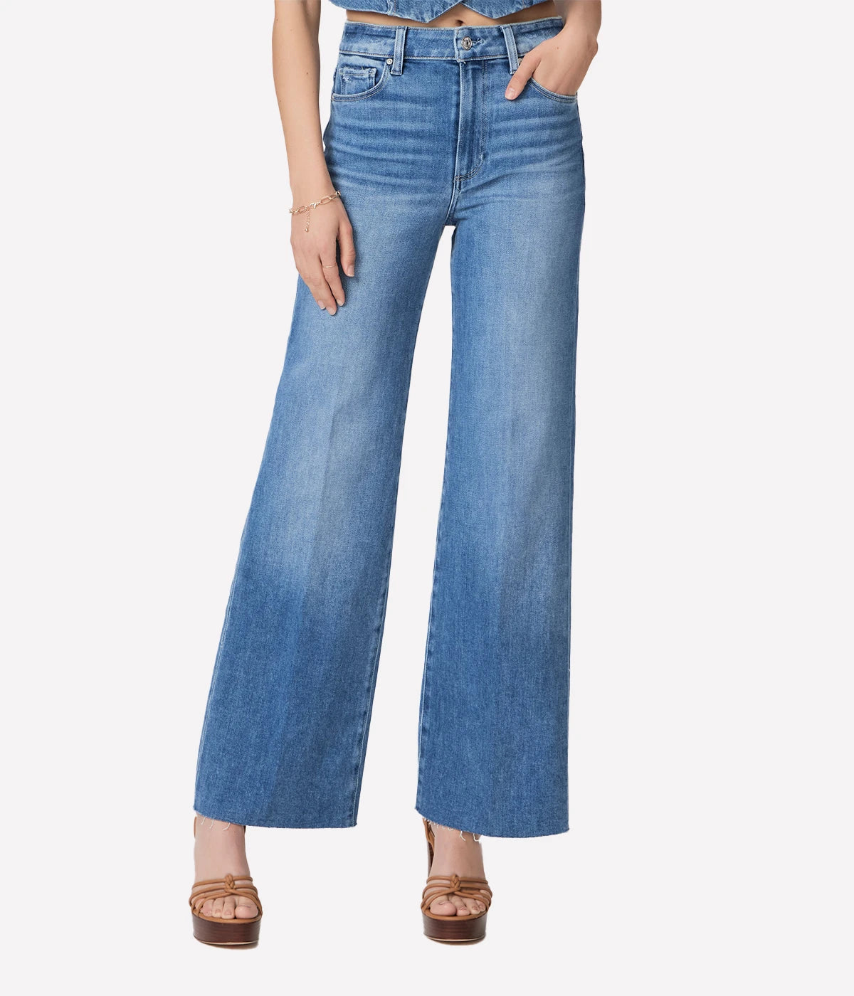 Anessa Raw Hem Jean in Flamenco Distressed