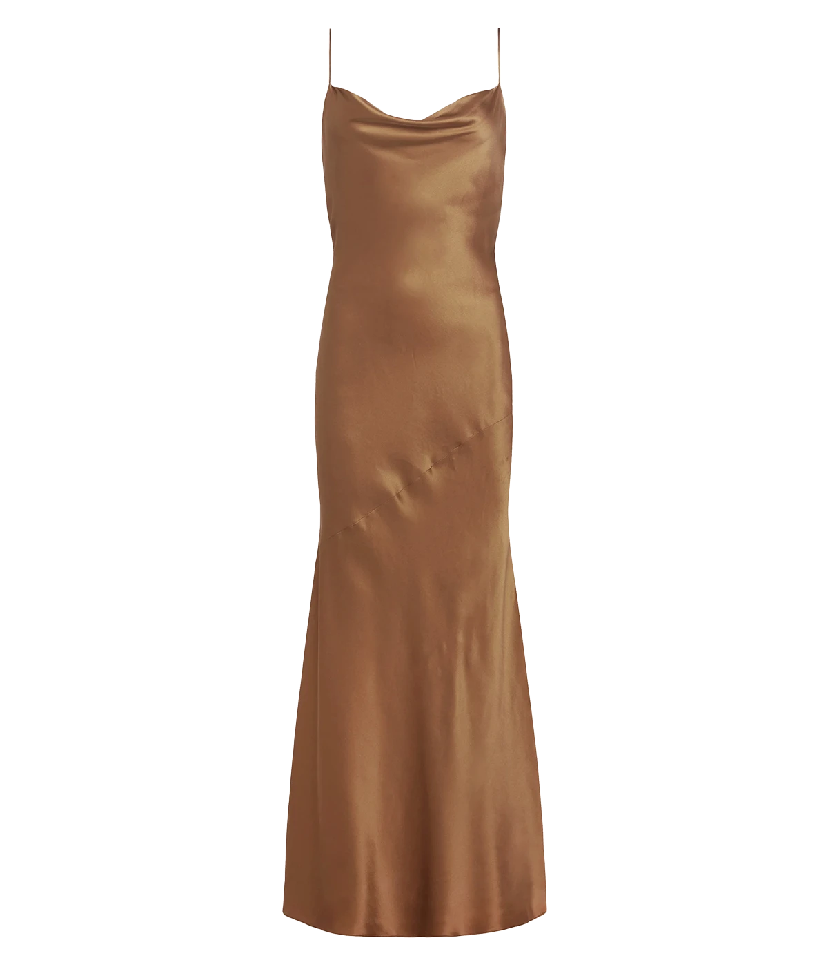 Arianne Cowl Maxi Dress in Saddle