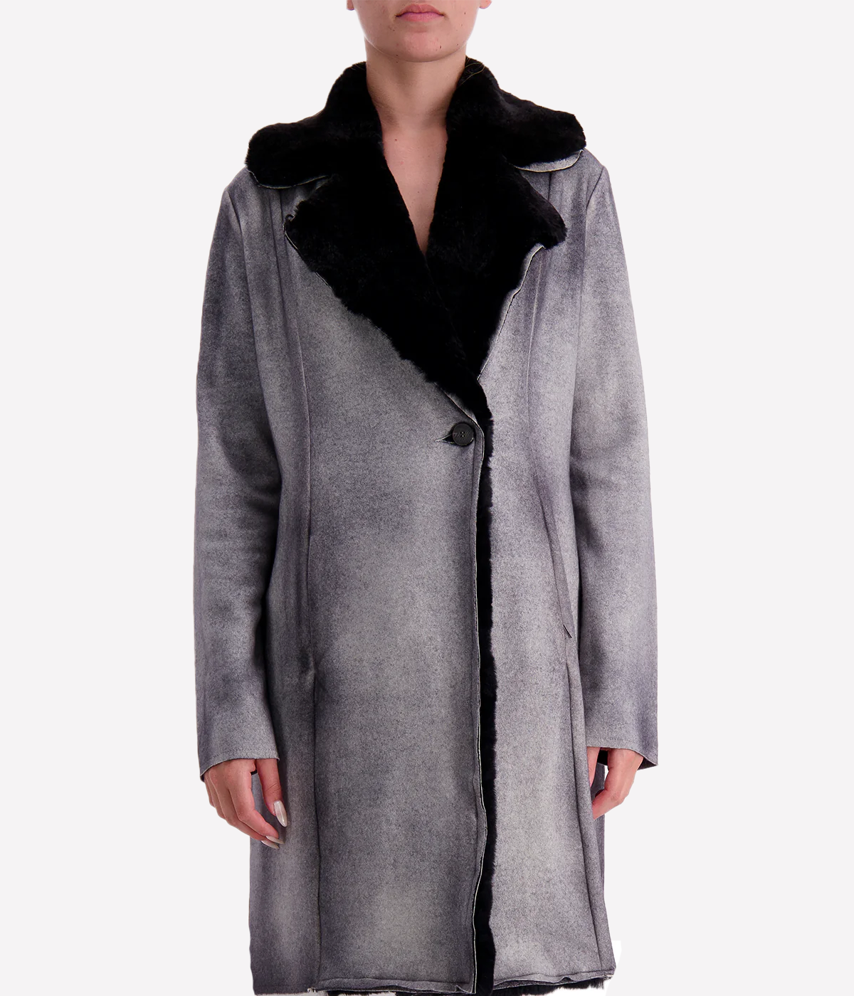 ALT Text: Cappotto Rever Coat in Huskey by Avant Toi featuring a rever collar and tailored silhouette in a luxurious neutral tone, perfect for layering in colder seasons.