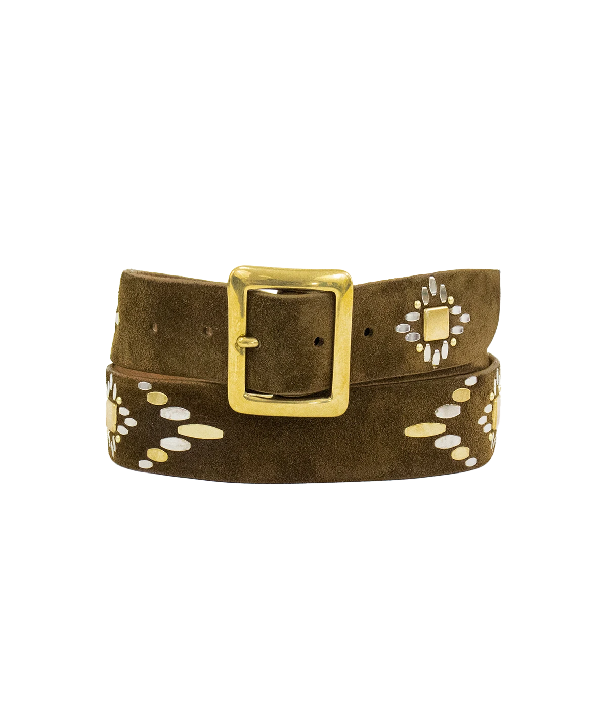 Discover the perfect blend of artistry and durability with our stunning hand-crafted all-leather belt. Featuring a unique hand-studded design inspired by Caleen Cordero's signature CC artwork, this belt showcases exquisite craftsmanship in solid brass and nickel accents.

Key Features:

Material: Premium Suede Leather
Detachable Buckle: Available in solid brass or nickel for versatile styling
Timeless Design: The more you wear it, the more character it gains
Make a statement with a belt that not only comple