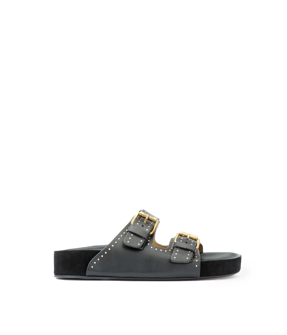 Lennyo Sandal in Black Leather