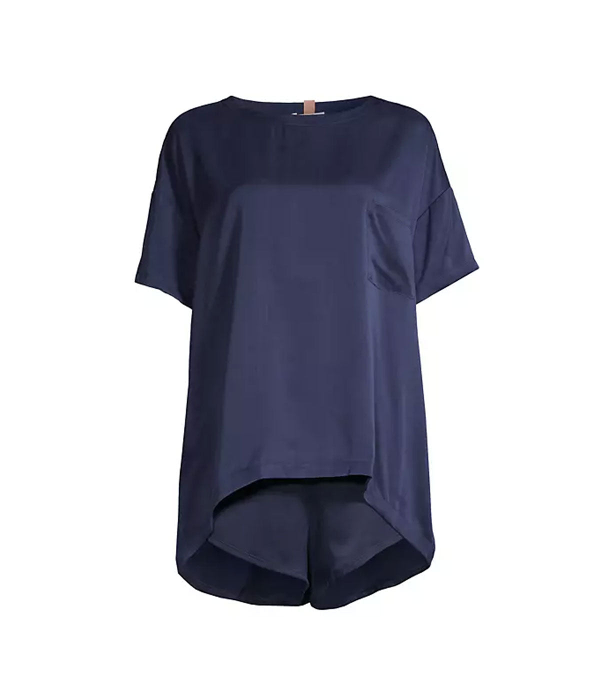 Washable Silk Tee Set in Deep Blue