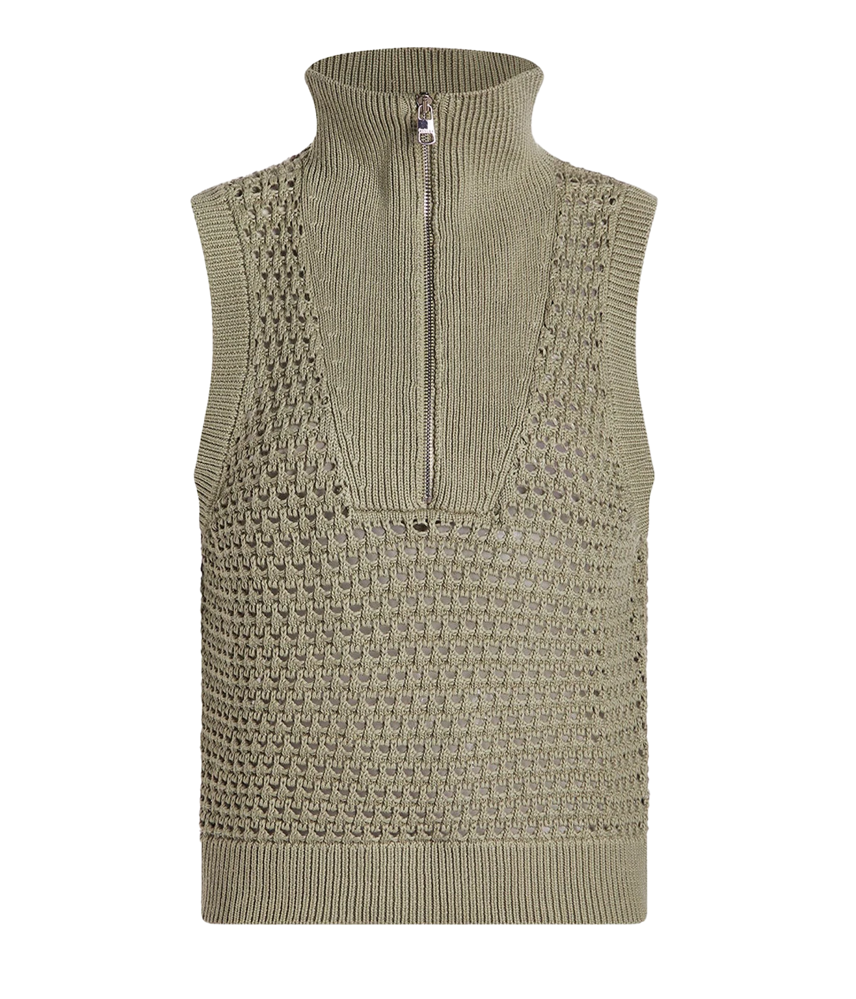 Bains Half Zip Tank in Seagrass