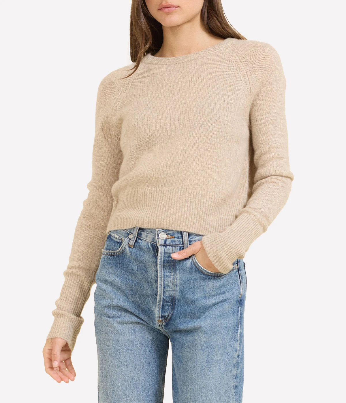 Blakey Cashmere Pullover in Oatmeal