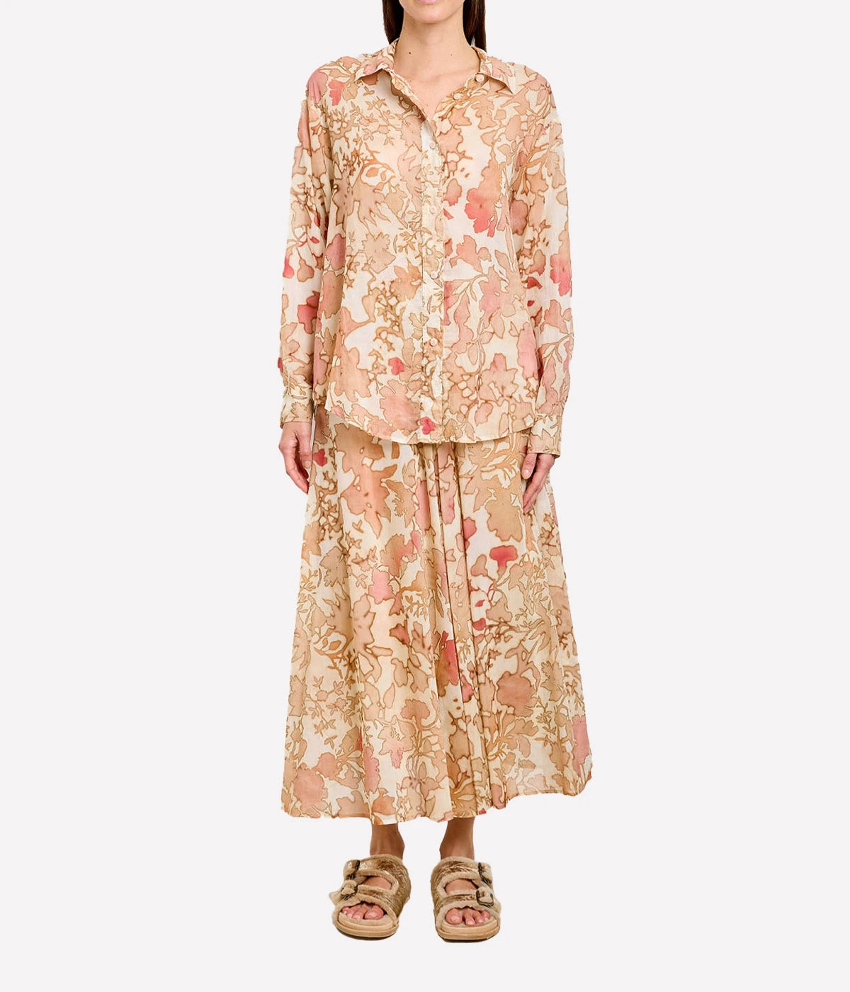 Bloom Mist Oversized Shirt in Cerise