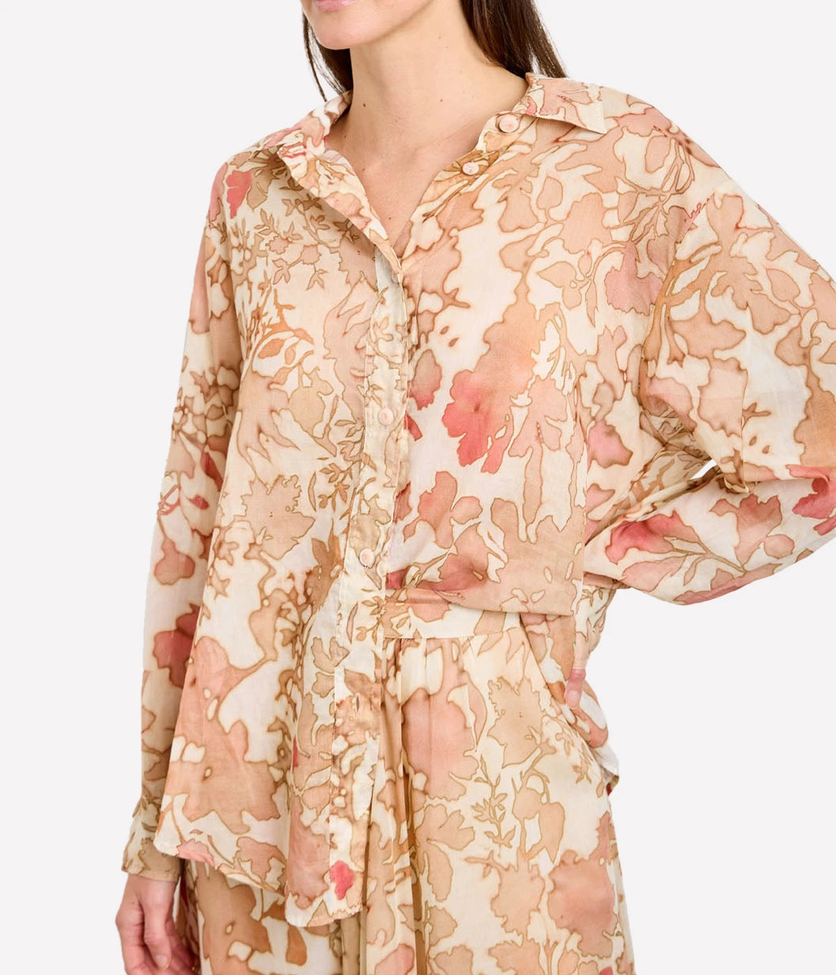 Bloom Mist Oversized Shirt in Cerise