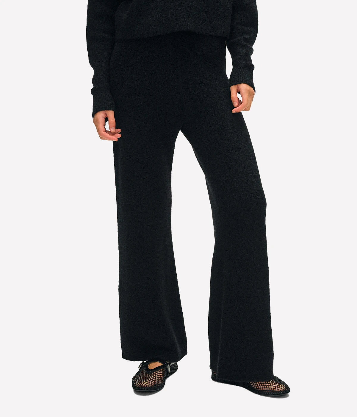 Boucle Cashmere Sweatpant in Black