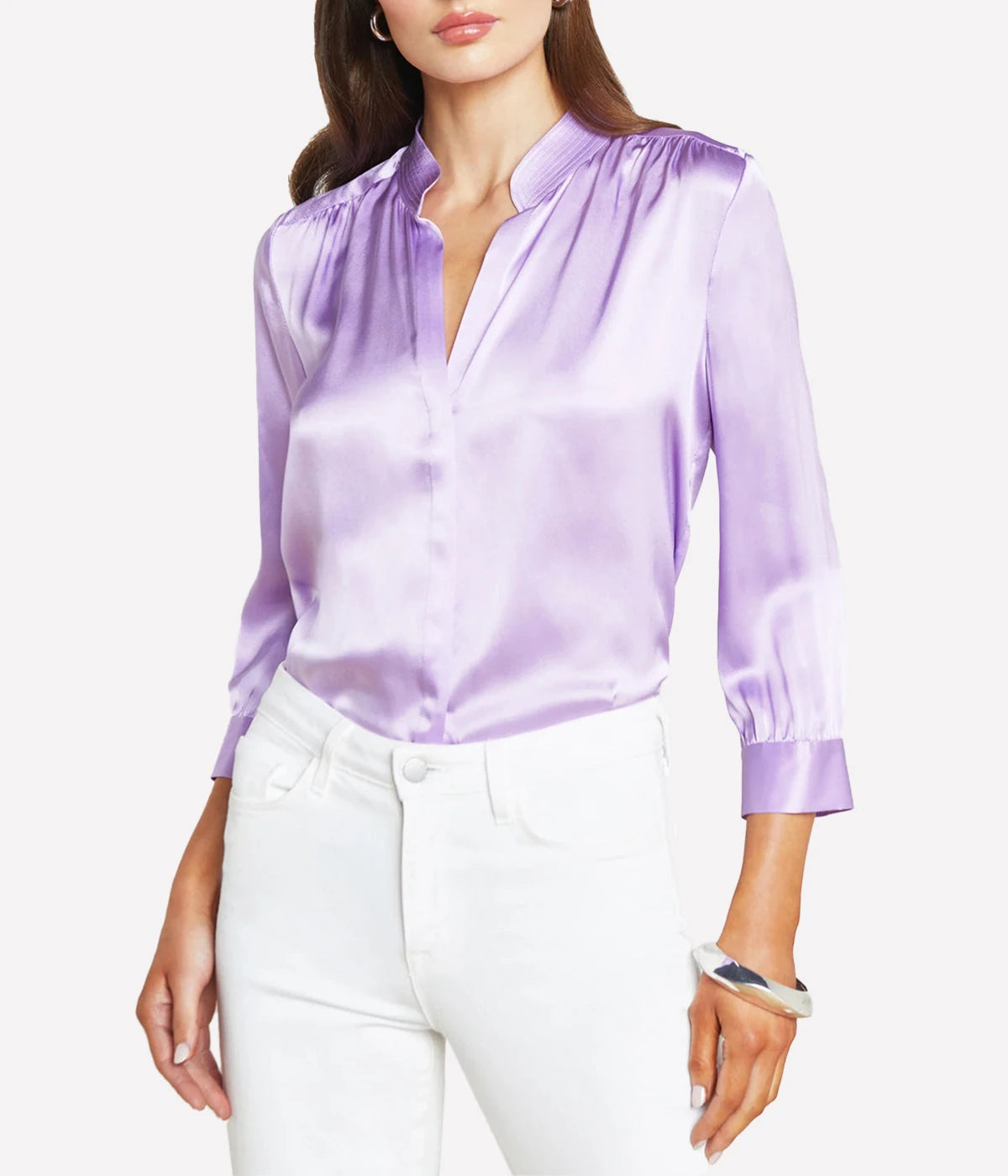 Brisbane 3/4 Sleeve Blouse in Lilac