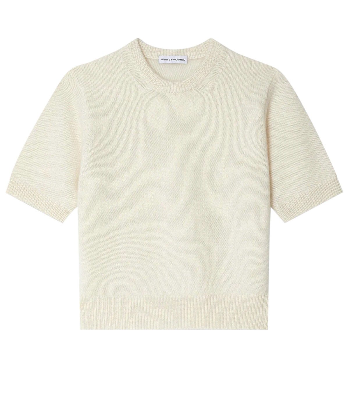 Brushed Cashmere Tee in Ivory