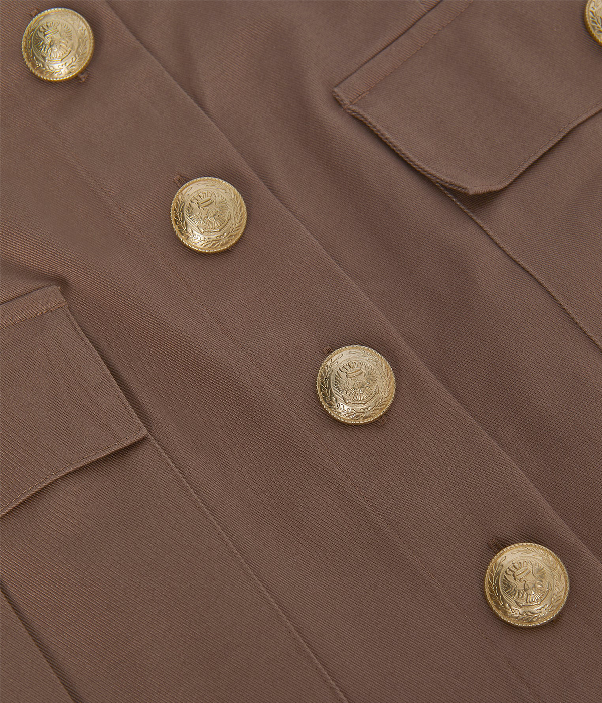 Idy Button Front Dress in Chocolate Malt