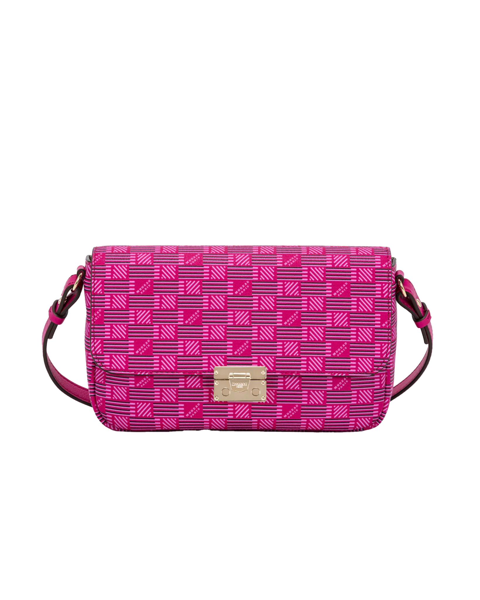 Croisette Crossbody Bag in Fucshia & Cream