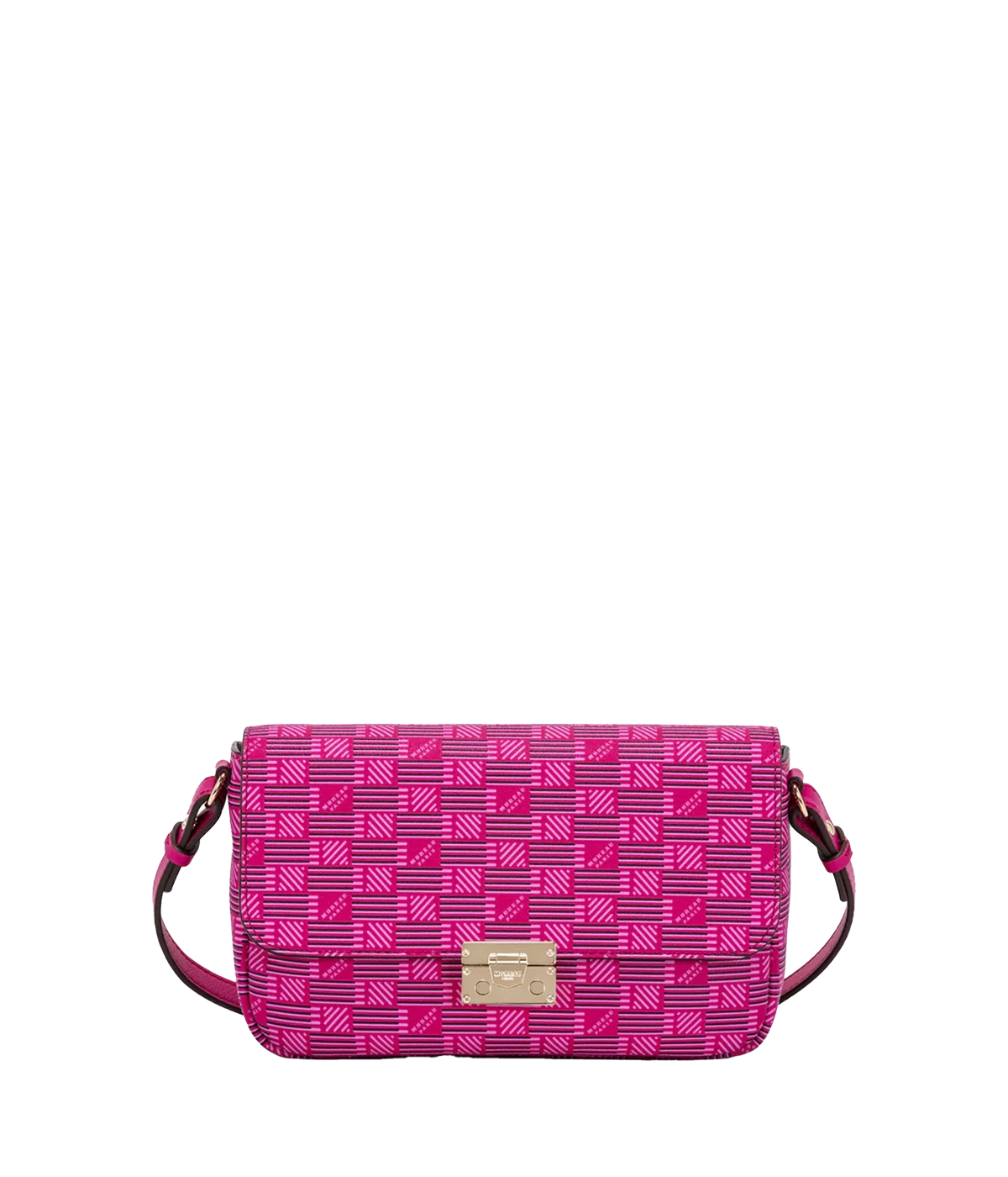 Croisette Crossbody Bag in Fucshia & Cream