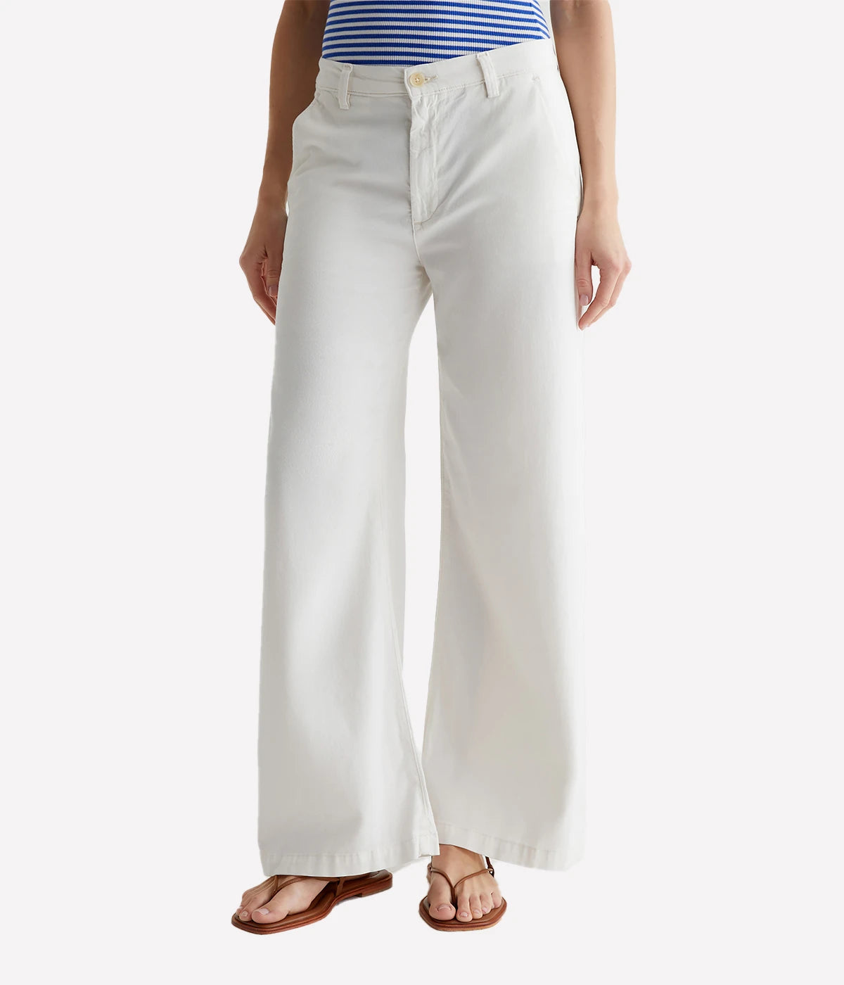 Caden Wide Leg Pant in Powder