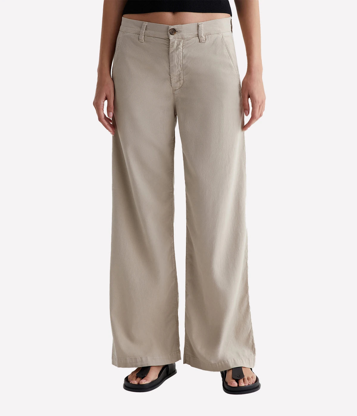 Caden Wide Leg Pant in Flax