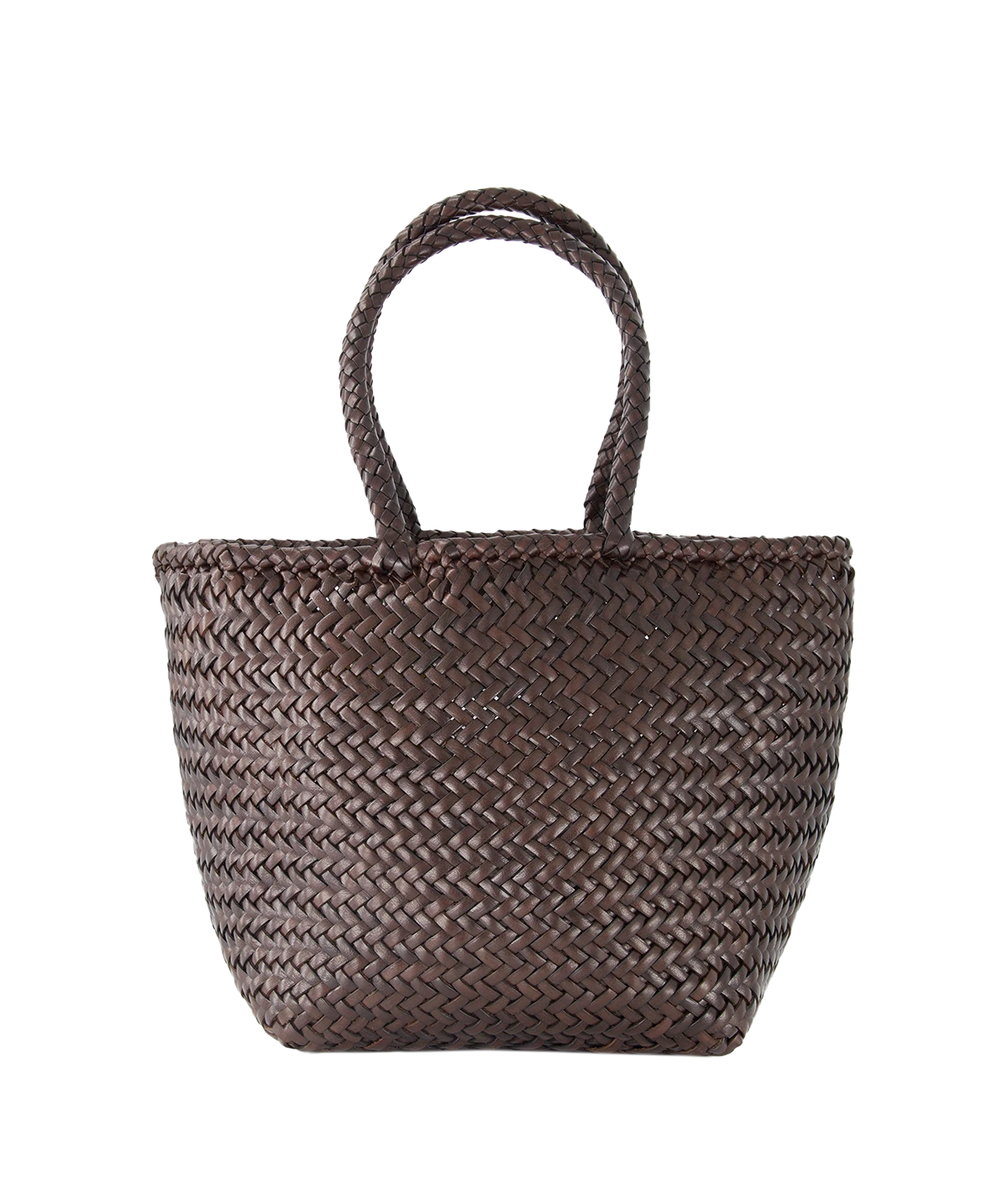 Grace Small Basket Bag in Brown