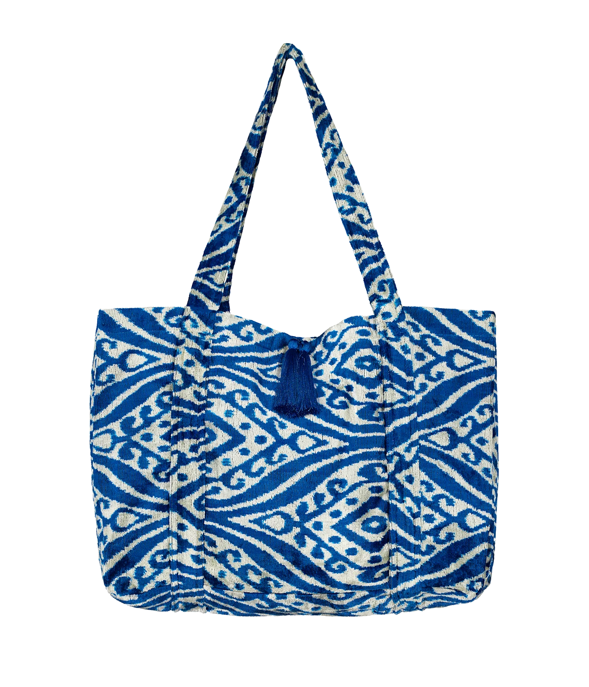 Emily Tote in Blue Arabesque