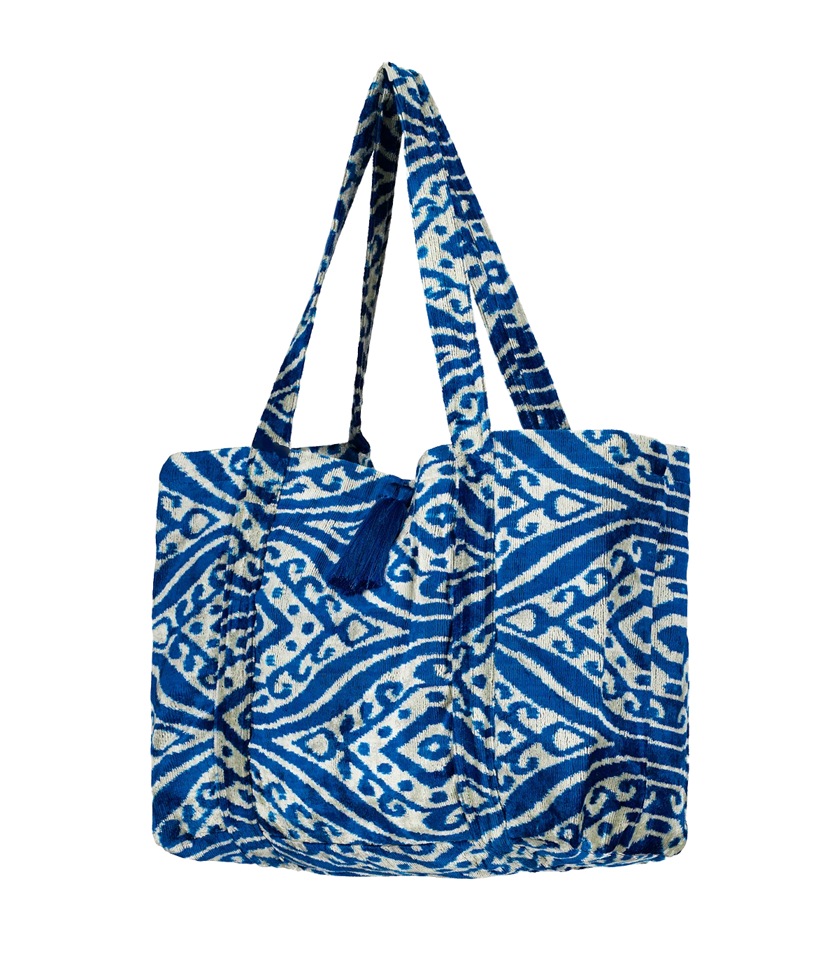 Emily Tote in Blue Arabesque