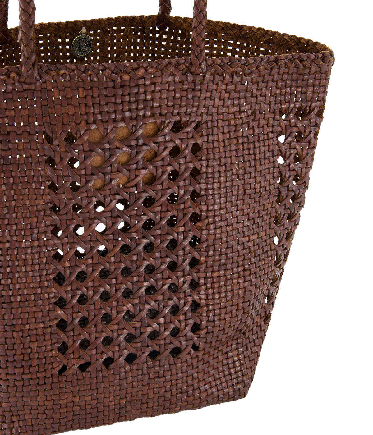 Grace Cannage Basket Bag in Bruciato