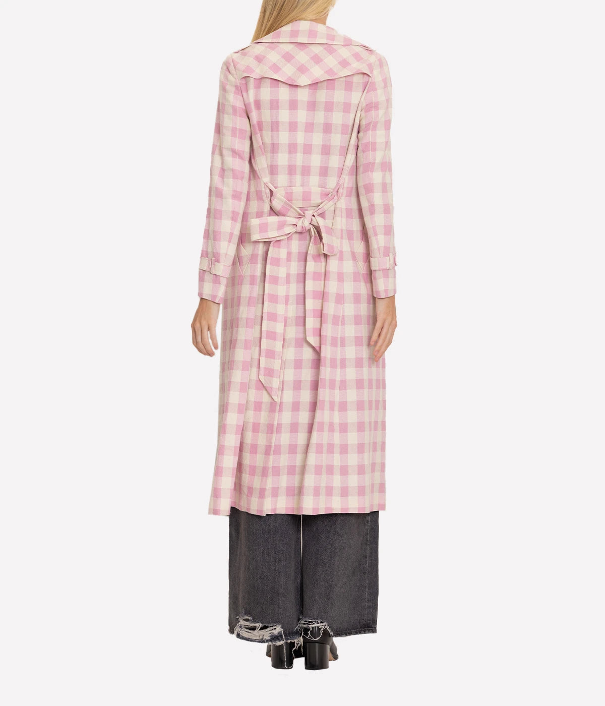 Carola Coat in Pink Check