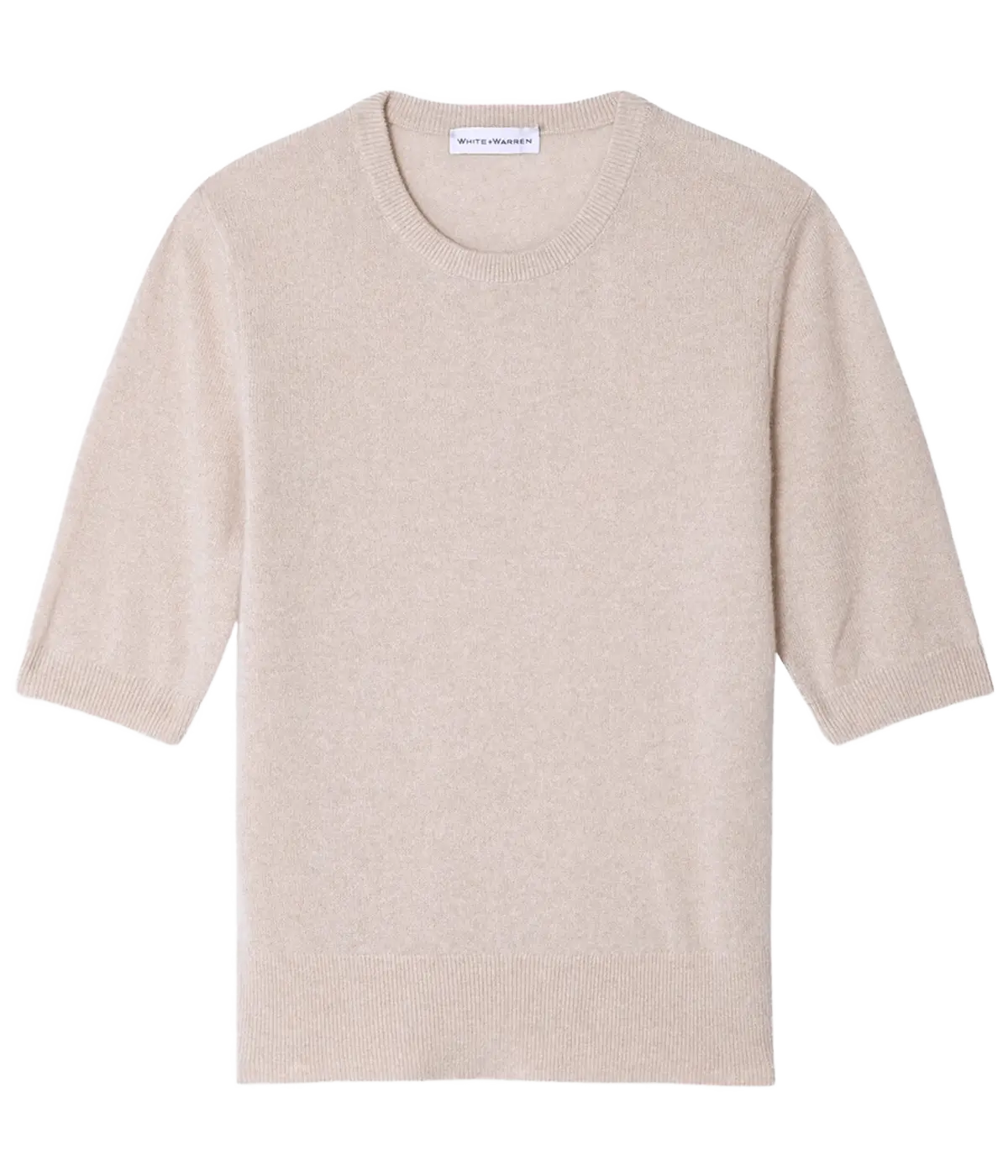 Cashmere Elbow Sleeve Tee in Sandwisp