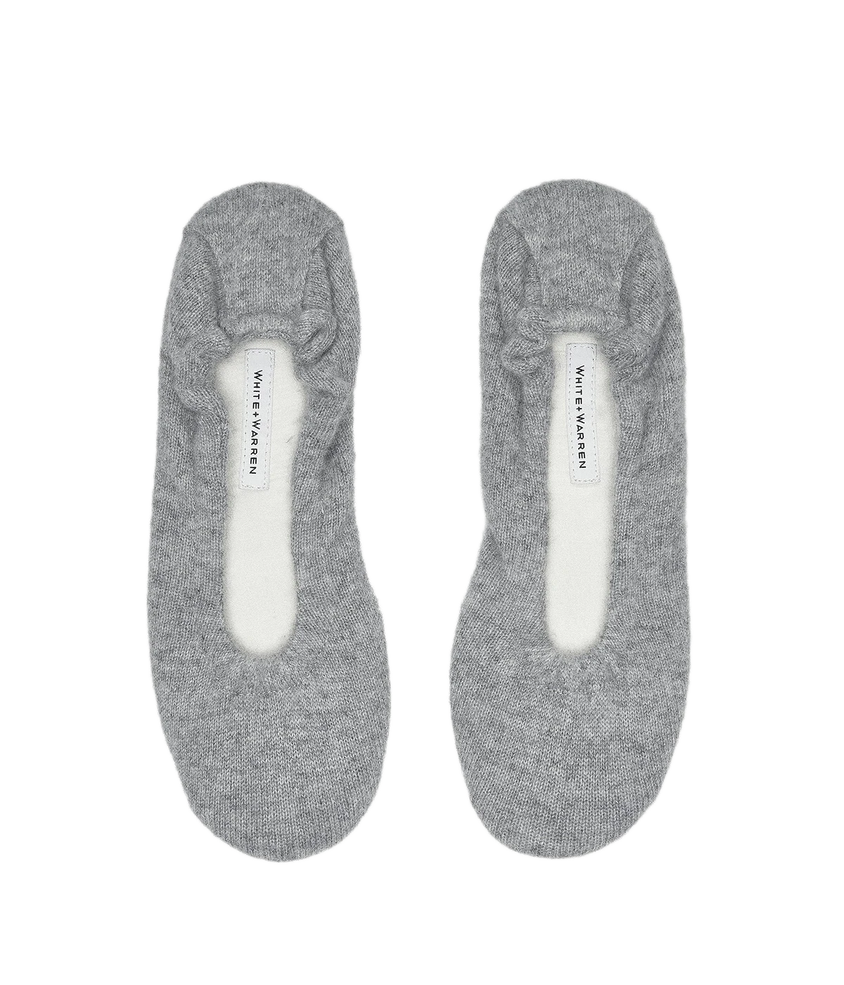 Cashmere Ballet Slipper in Grey Heather