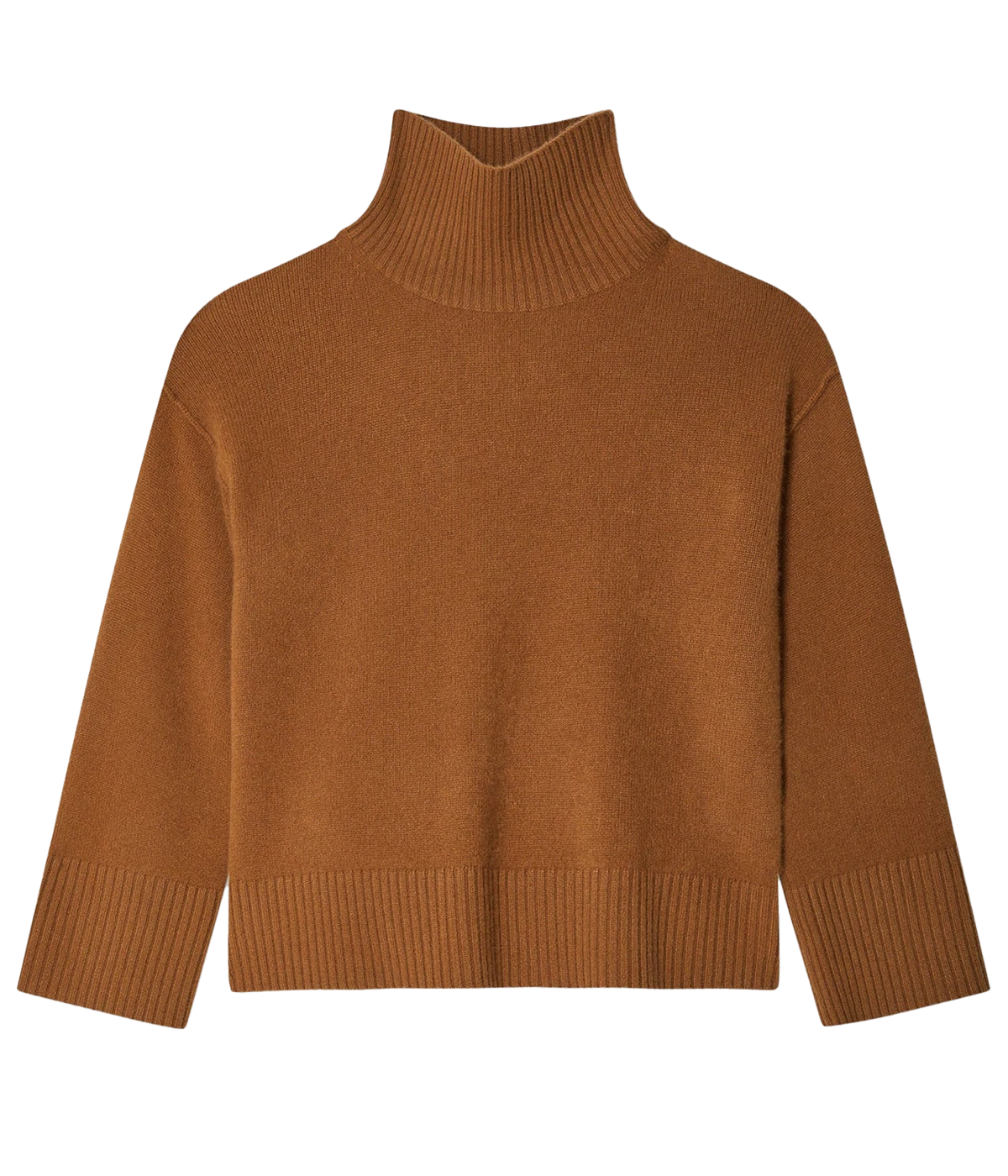 Cashmere Easy Standneck in Cedar Brown