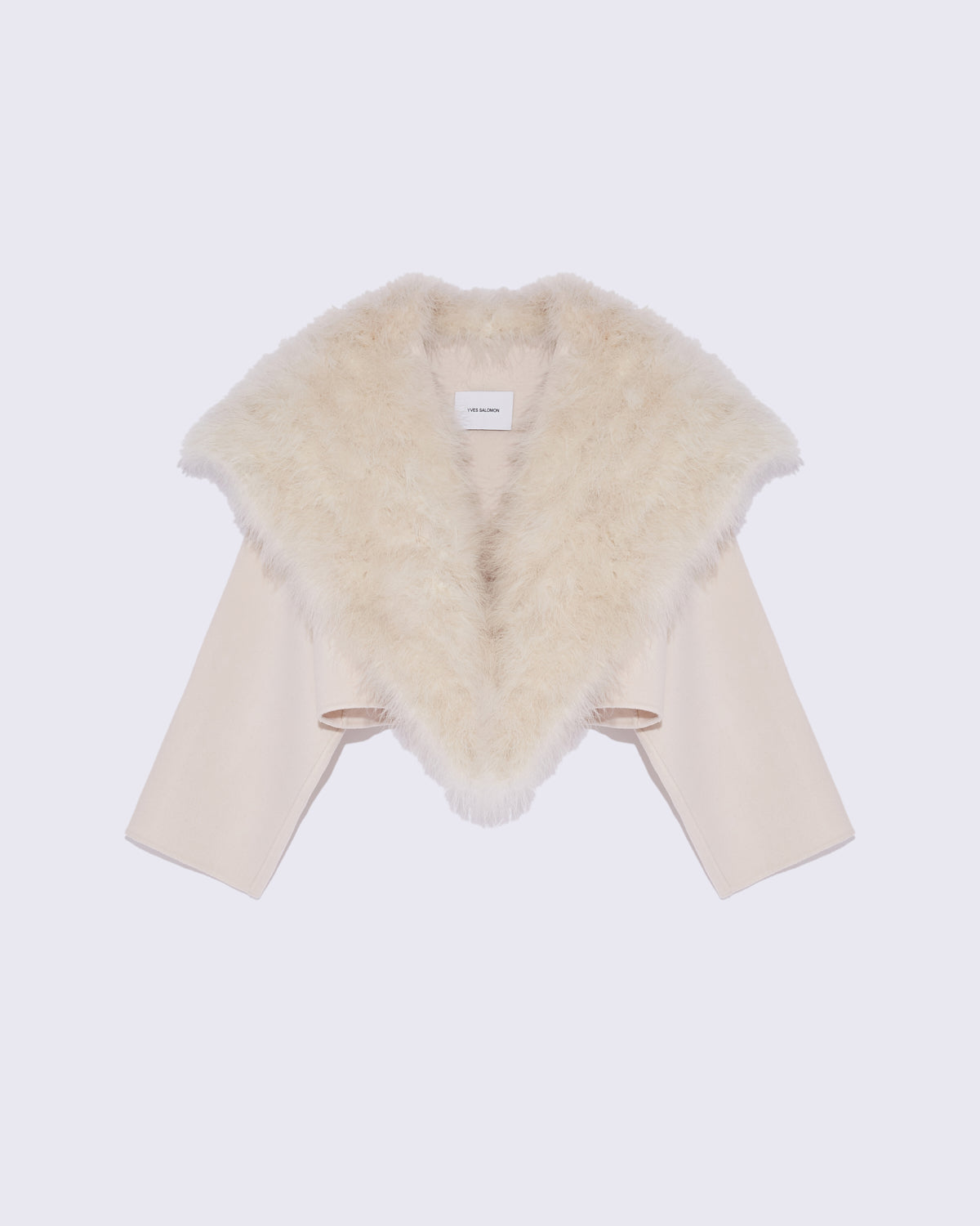 Cashmere Feather Jacket in Albatre