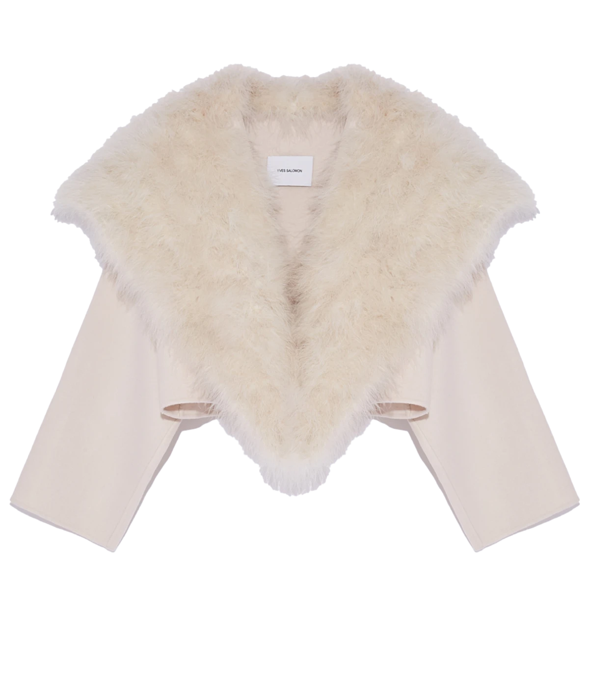 Cashmere Feather Jacket in Albatre
