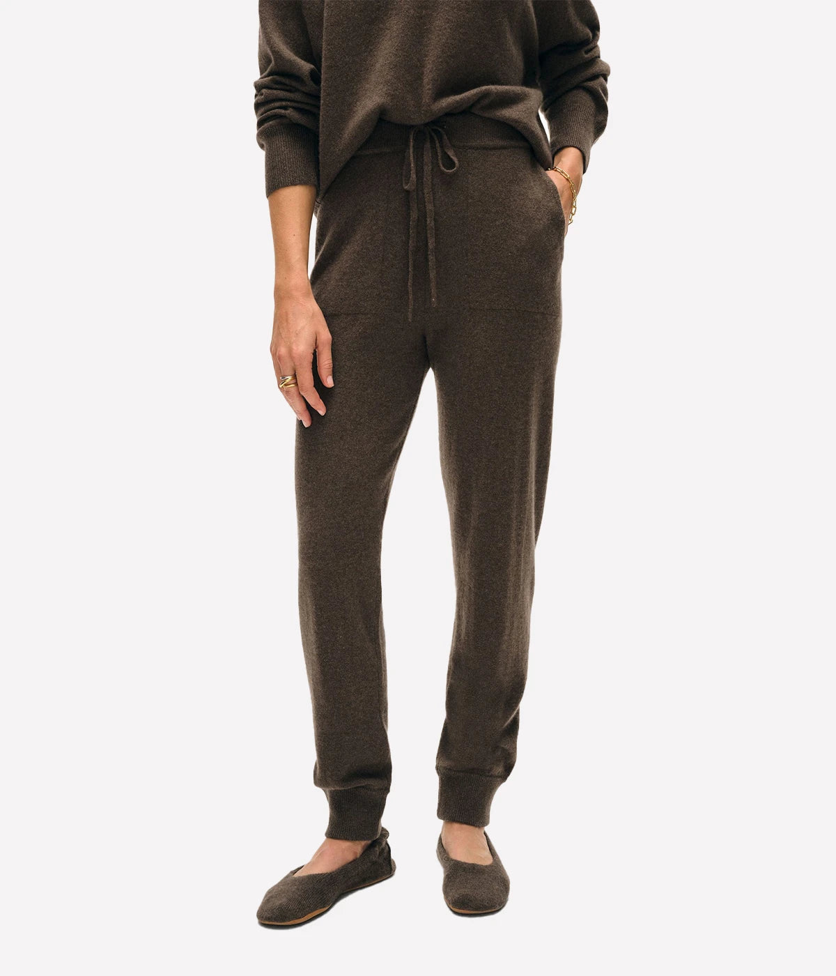 Cashmere Jogger in Russet Brown