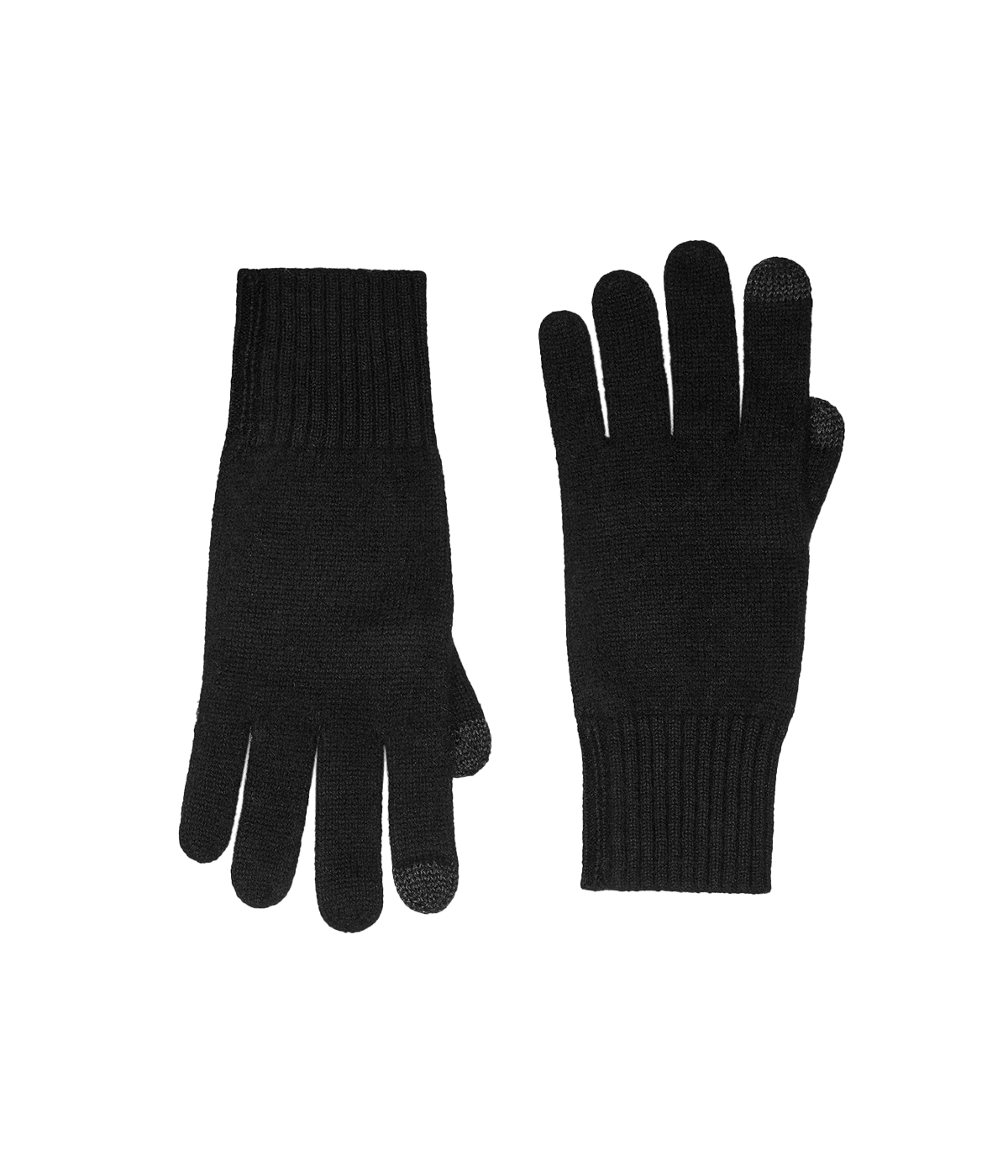 Cashmere Texting Gloves in Black