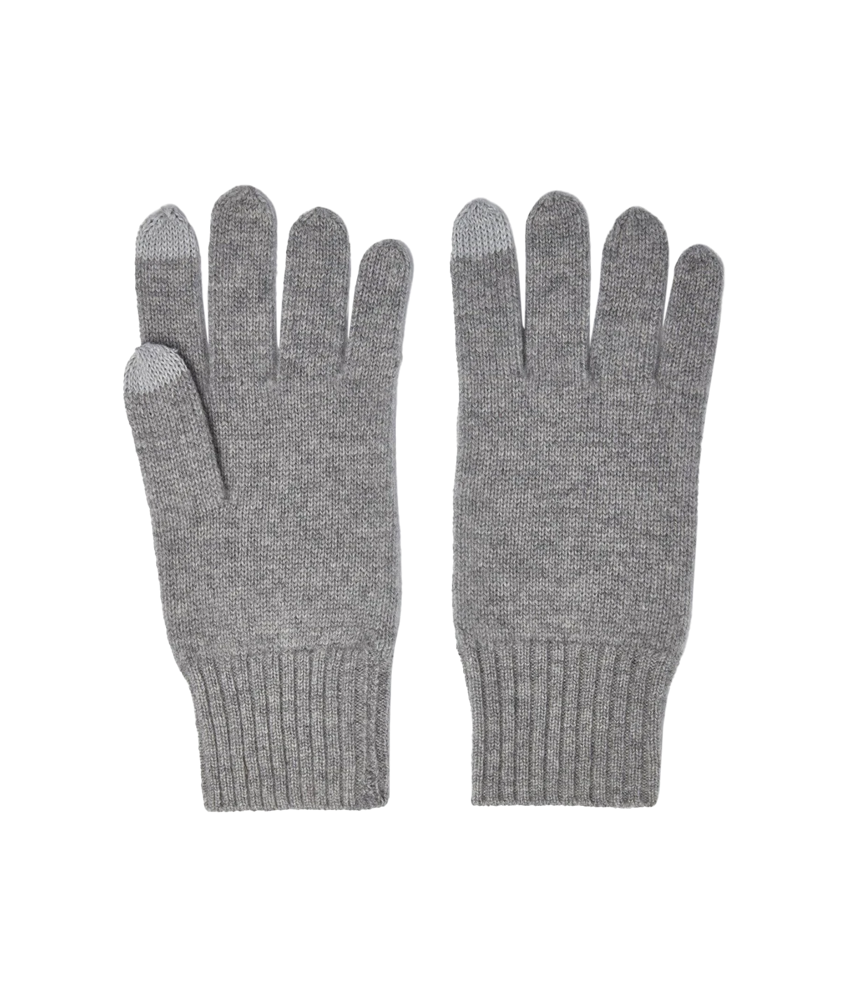 Cashmere Texting Gloves in Charcoal Heather