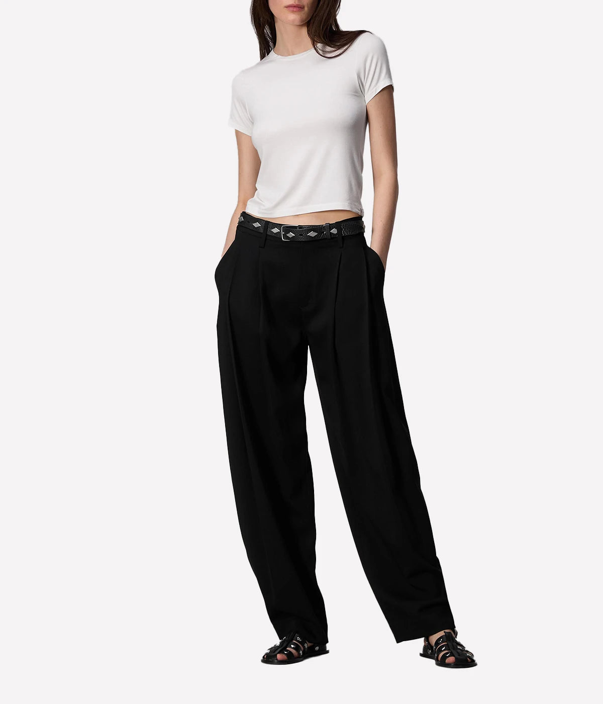 Cecily Crepe Pant in Black