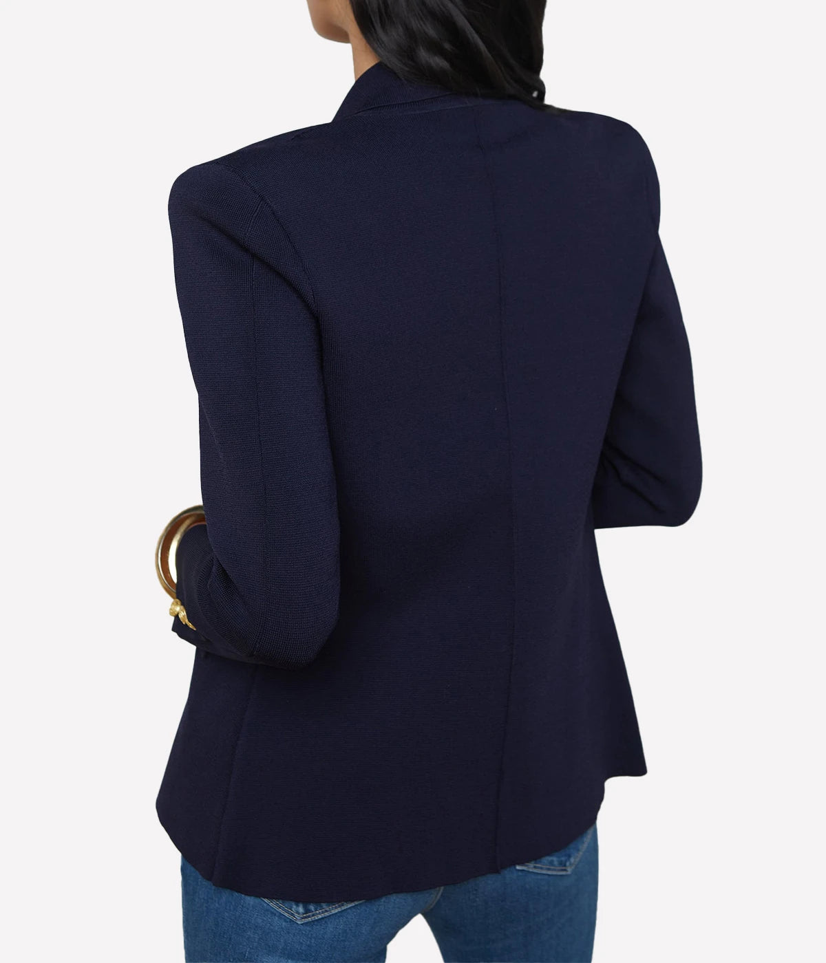 Chamberlain Knit Blazer in Midnight Gold