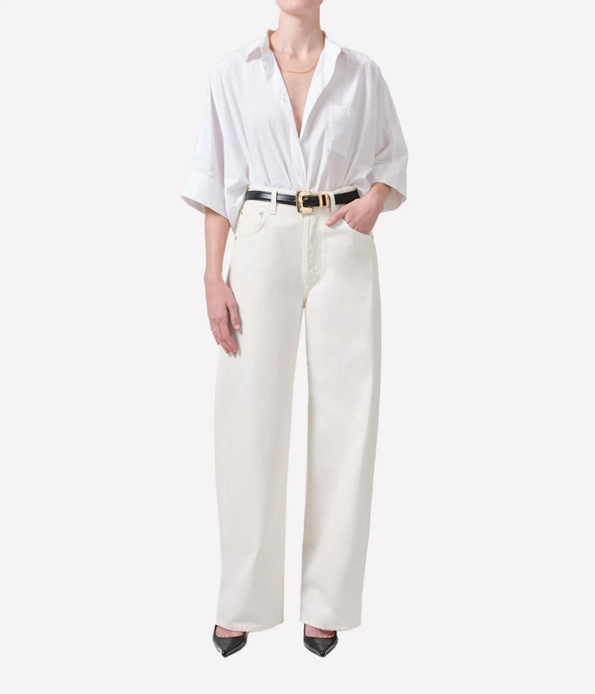 Claire Origrami Shirt in Optic White