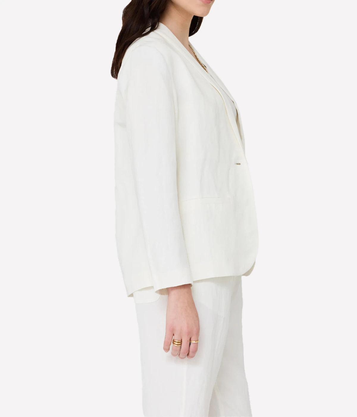 Clarissa Blazer in Washed White