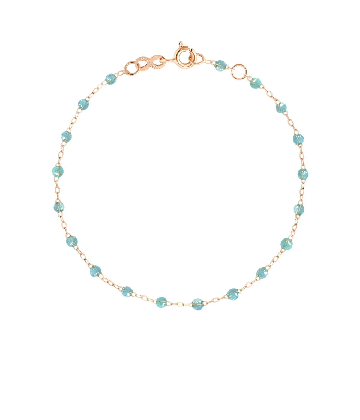 Classic Gigi 17cm Bracelet in 18K Yellow Gold & Aqua